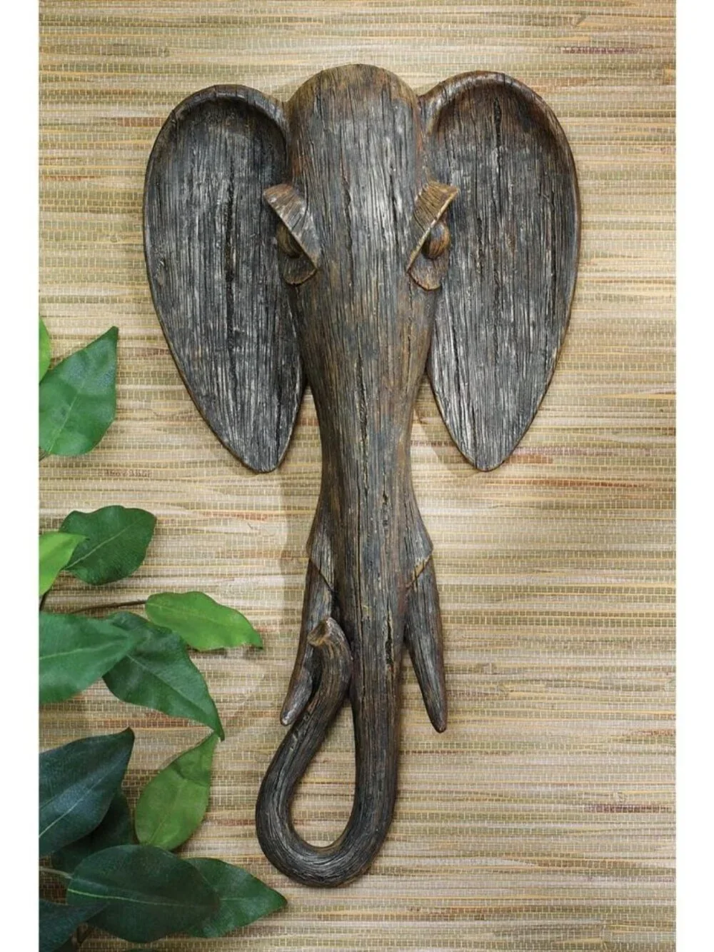 Savannah Elephant Wall Decor Sculpture - Colorful Animal Mask for Home Decor
